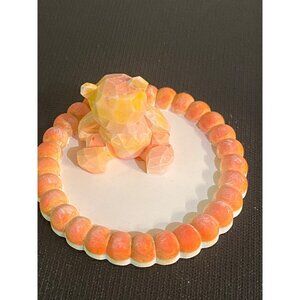 Handmade ceramic resin Geometric Teddy Bear Soap Trinket tray